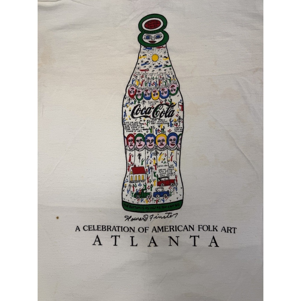 Vintage 1993 Coca Cola Atlanta Coke Celebration Of American Folk Art Long Sleeve